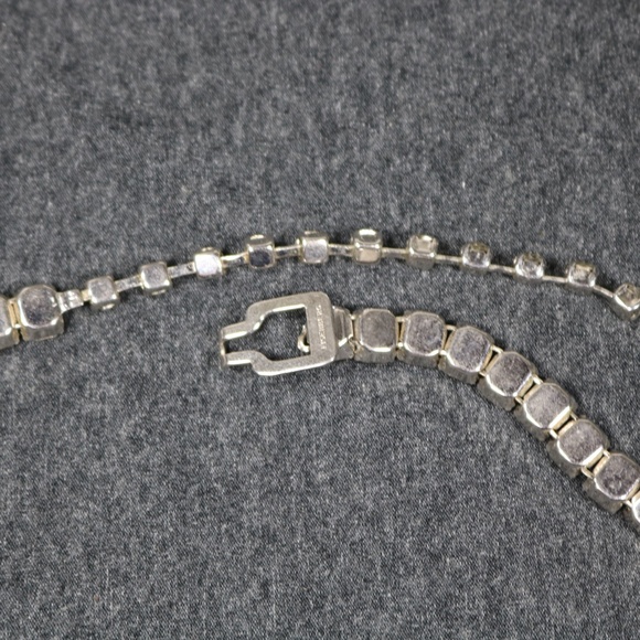vintage costume jewelry eisenberg clear rhinestone Necklace - Picture 8 of 8